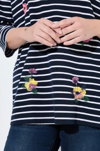 Moda za polnejše Majica 3/4 rukava okruglog ovratnika plus velikost, xxl, Ulla Popken in Johann Popken (JP1880)