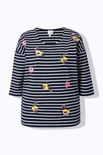 Moda za polnejše Majica 3/4 rukava okruglog ovratnika plus velikost, xxl, Ulla Popken in Johann Popken (JP1880)