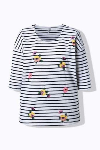 Moda za polnejše Majica 3/4 rukava okruglog ovratnika plus velikost, xxl, Ulla Popken in Johann Popken (JP1880)