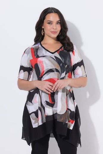 Moda za polnejše Majica kratkih rukava V ovratnika plus velikost, xxl, Ulla Popken in Johann Popken (JP1880)