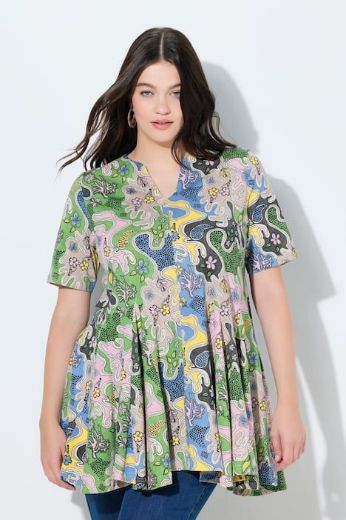 Moda za polnejše Tunika kratkih rukava A kroja plus velikost, xxl, Ulla Popken in Johann Popken (JP1880)