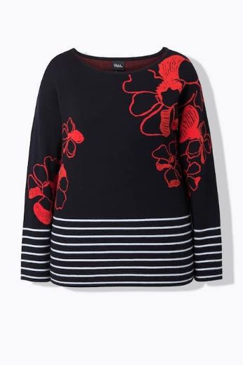 Moda za polnejše Pulover dugih rukava plus velikost, xxl, Ulla Popken in Johann Popken (JP1880)