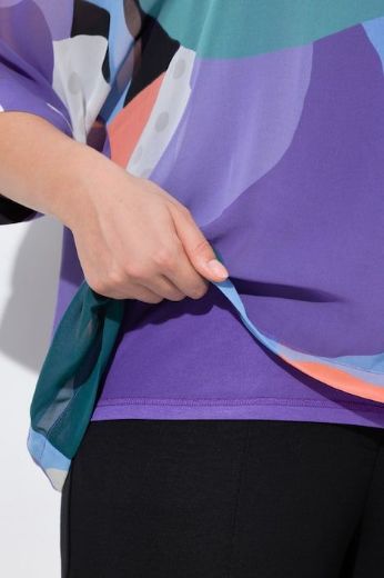 Moda za polnejše Tunika 3/4 rukava V ovratnika plus velikost, xxl, Ulla Popken in Johann Popken (JP1880)