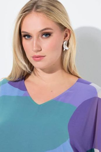 Moda za polnejše Tunika 3/4 rukava V ovratnika plus velikost, xxl, Ulla Popken in Johann Popken (JP1880)