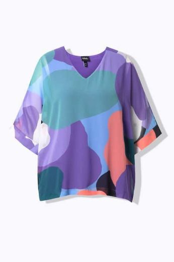 Moda za polnejše Tunika 3/4 rukava V ovratnika plus velikost, xxl, Ulla Popken in Johann Popken (JP1880)