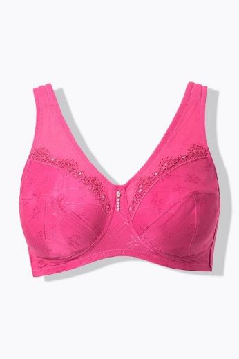 Moda za polnejše Grudnjak Jaquard plus velikost, xxl, Ulla Popken in Johann Popken (JP1880)