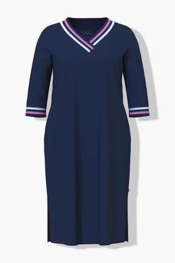 Moda za polnejše Spavaćica s V izrezom na pruge plus velikost, xxl, Ulla Popken in Johann Popken (JP1880)