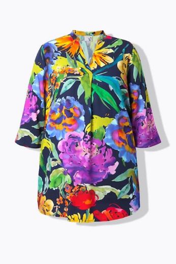 Moda za polnejše Tunika 3/4 rukava V ovratnika plus velikost, xxl, Ulla Popken in Johann Popken (JP1880)