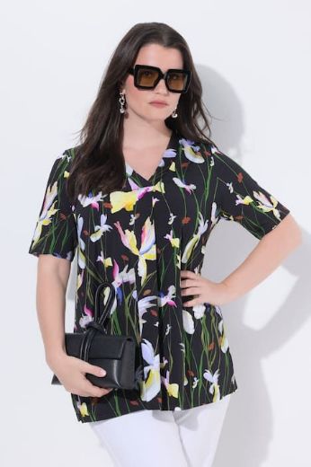 Moda za polnejše Majica kratkih rukava V ovratnika plus velikost, xxl, Ulla Popken in Johann Popken (JP1880)