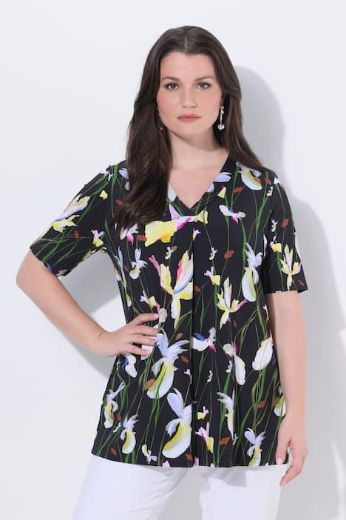 Moda za polnejše Majica kratkih rukava V ovratnika plus velikost, xxl, Ulla Popken in Johann Popken (JP1880)