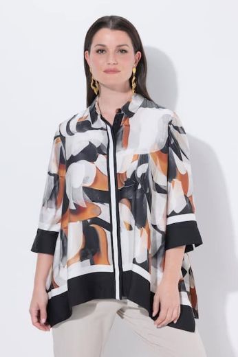 Moda za polnejše Bluza 3/4 rukava šireg kroja plus velikost, xxl, Ulla Popken in Johann Popken (JP1880)