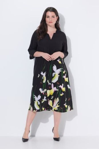 Moda za polnejše Haljina midi 3/4 rukava plus velikost, xxl, Ulla Popken in Johann Popken (JP1880)