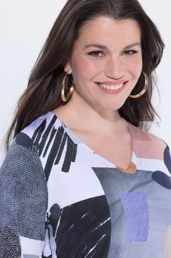 Moda za polnejše Majica 3/4 rukava A kroja plus velikost, xxl, Ulla Popken in Johann Popken (JP1880)