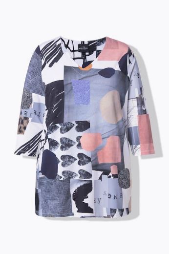 Moda za polnejše Majica 3/4 rukava A kroja plus velikost, xxl, Ulla Popken in Johann Popken (JP1880)