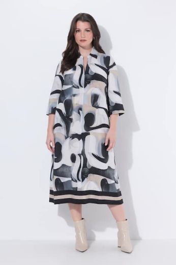 Moda za polnejše Haljina midi 3/4 rukava plus velikost, xxl, Ulla Popken in Johann Popken (JP1880)