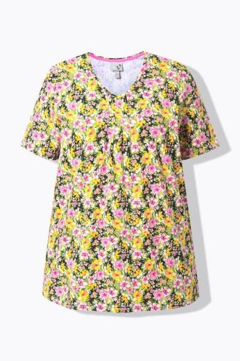 Moda za polnejše Majica kratkih rukava V ovratnika plus velikost, xxl, Ulla Popken in Johann Popken (JP1880)