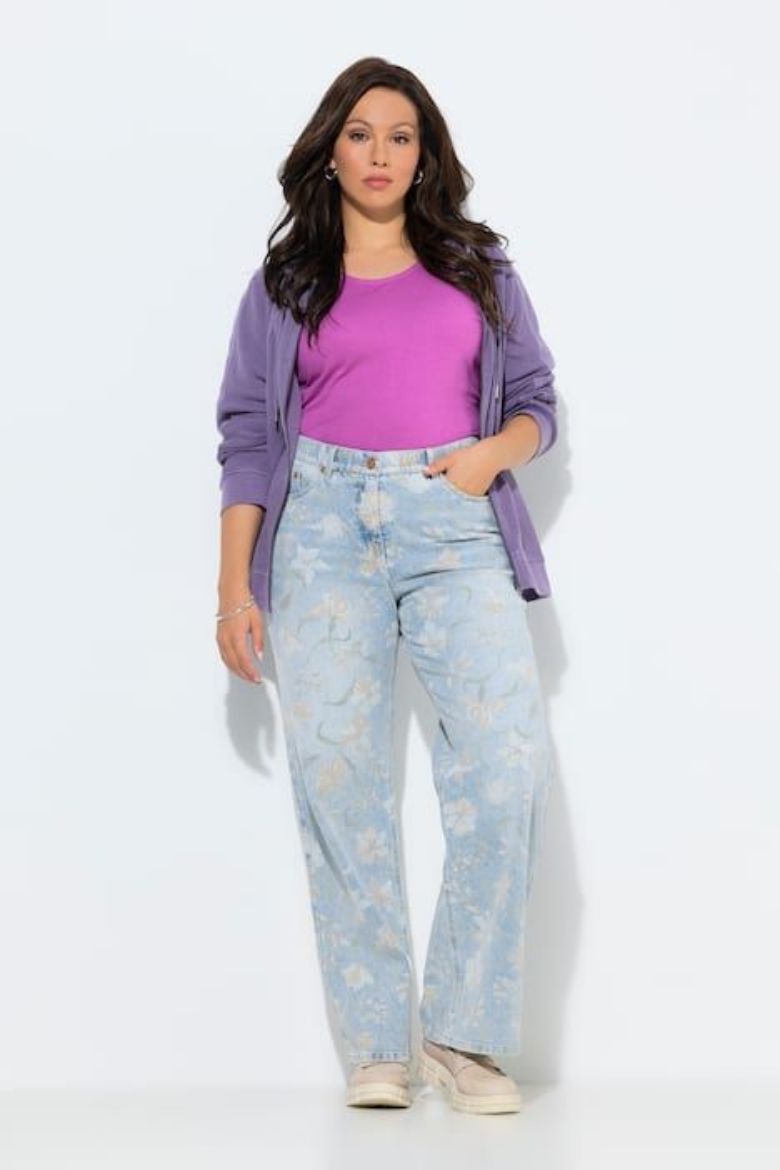 Moda za polnejše Traperice širokih nogavica plus velikost, xxl, Ulla Popken in Johann Popken (JP1880)