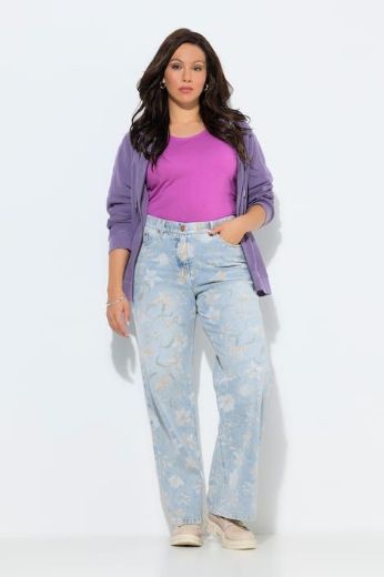 Moda za polnejše Traperice širokih nogavica plus velikost, xxl, Ulla Popken in Johann Popken (JP1880)