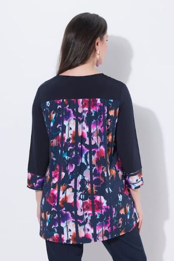 Moda za polnejše Majica 3/4 rukava V ovratnika plus velikost, xxl, Ulla Popken in Johann Popken (JP1880)