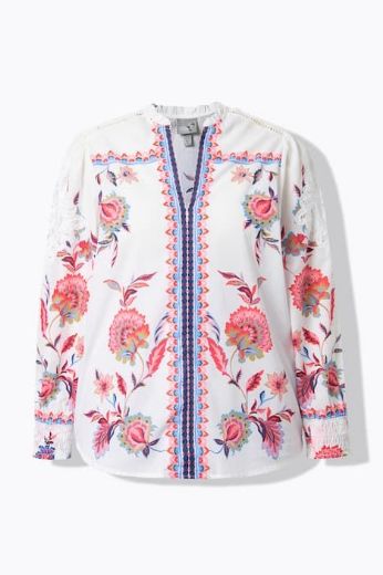 Moda za polnejše Tunika dugih rukava V ovratnika plus velikost, xxl, Ulla Popken in Johann Popken (JP1880)