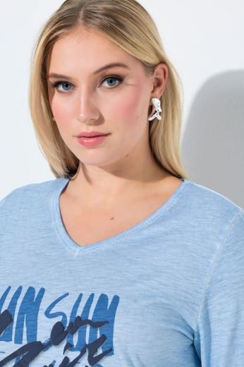 Moda za polnejše Majica 3/4 rukava V ovratnika plus velikost, xxl, Ulla Popken in Johann Popken (JP1880)