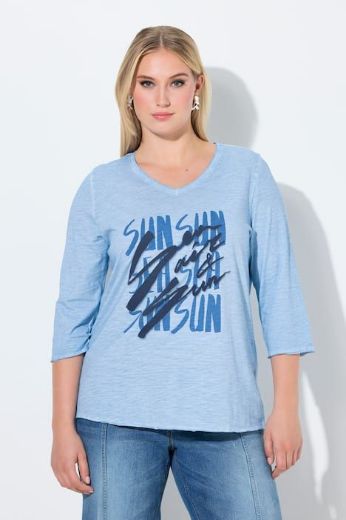 Moda za polnejše Majica 3/4 rukava V ovratnika plus velikost, xxl, Ulla Popken in Johann Popken (JP1880)