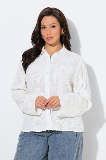 Moda za polnejše Bluza dugih rukava A kroja plus velikost, xxl, Ulla Popken in Johann Popken (JP1880)