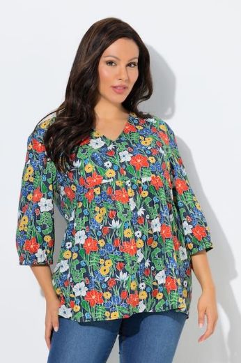 Moda za polnejše Tunika 3/4 rukava A kroja plus velikost, xxl, Ulla Popken in Johann Popken (JP1880)