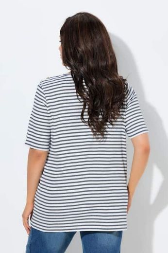 Moda za polnejše Majica kratkih rukava na pruge plus velikost, xxl, Ulla Popken in Johann Popken (JP1880)