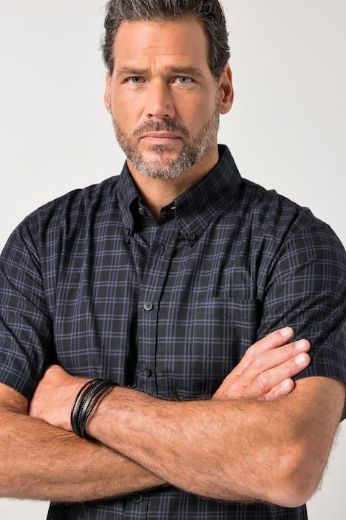 Moda za polnejše Košulja kratkih rukava karirana plus velikost, xxl, Ulla Popken in Johann Popken (JP1880)