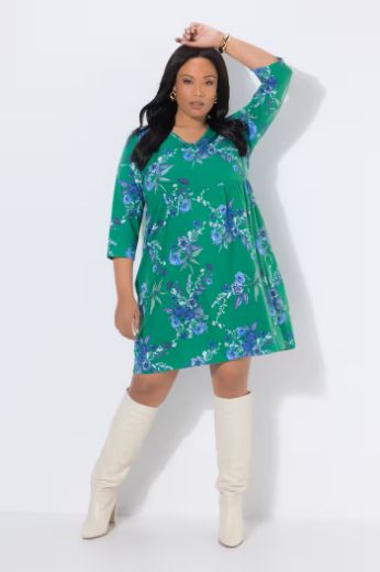 Moda za polnejše Haljina 3/4 rukava A kroja plus velikost, xxl, Ulla Popken in Johann Popken (JP1880)