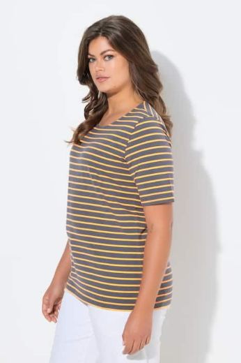 Moda za polnejše Majica prugasta kratkih rukava plus velikost, xxl, Ulla Popken in Johann Popken (JP1880)