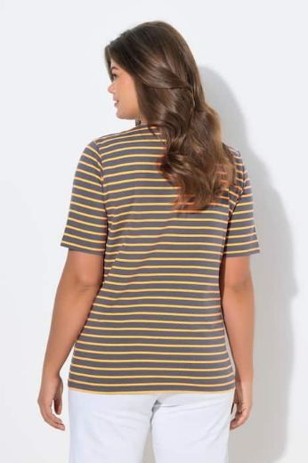 Moda za polnejše Majica prugasta kratkih rukava plus velikost, xxl, Ulla Popken in Johann Popken (JP1880)