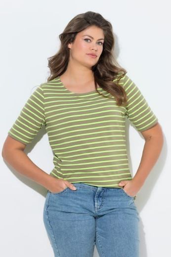 Moda za polnejše Majica prugasta kratkih rukava plus velikost, xxl, Ulla Popken in Johann Popken (JP1880)