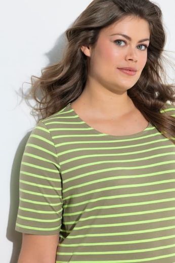 Moda za polnejše Majica prugasta kratkih rukava plus velikost, xxl, Ulla Popken in Johann Popken (JP1880)