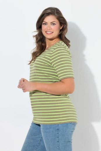 Moda za polnejše Majica prugasta kratkih rukava plus velikost, xxl, Ulla Popken in Johann Popken (JP1880)