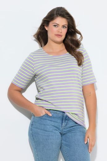 Moda za polnejše Majica prugasta kratkih rukava plus velikost, xxl, Ulla Popken in Johann Popken (JP1880)