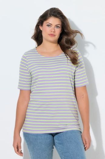 Moda za polnejše Majica prugasta kratkih rukava plus velikost, xxl, Ulla Popken in Johann Popken (JP1880)