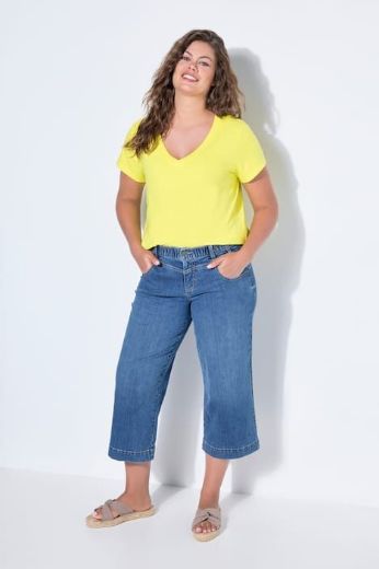 Moda za polnejše Traperice skraćenih širokih nogavica plus velikost, xxl, Ulla Popken in Johann Popken (JP1880)