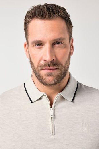 Moda za polnejše Majica polo kratkih rukava s patentom plus velikost, xxl, Ulla Popken in Johann Popken (JP1880)