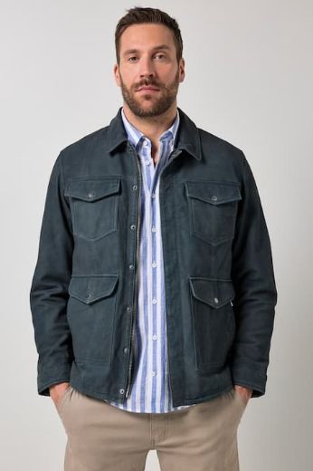 Moda za polnejše Jakna kožna s patentom plus velikost, xxl, Ulla Popken in Johann Popken (JP1880)