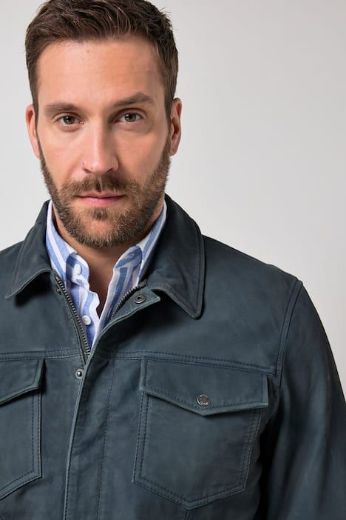 Moda za polnejše Jakna kožna s patentom plus velikost, xxl, Ulla Popken in Johann Popken (JP1880)