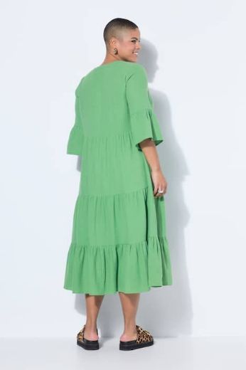 Moda za polnejše Haljina 3/4 rukavi A kroja duži model plus velikost, xxl, Ulla Popken in Johann Popken (JP1880)