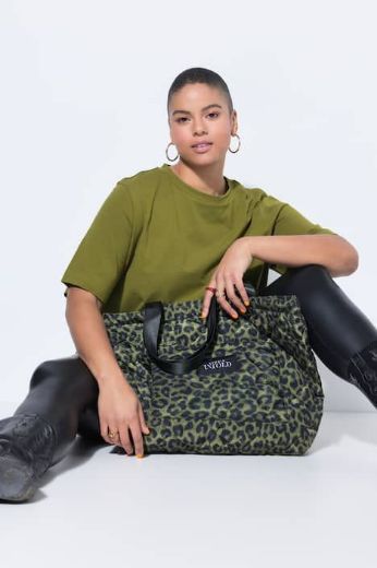 Moda za polnejše Torba prošivena s leopard uzorkom plus velikost, xxl, Ulla Popken in Johann Popken (JP1880)