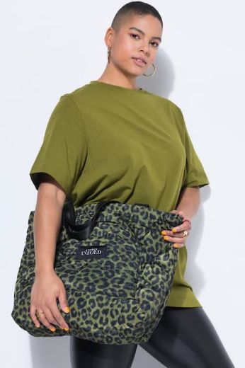 Moda za polnejše Torba prošivena s leopard uzorkom plus velikost, xxl, Ulla Popken in Johann Popken (JP1880)
