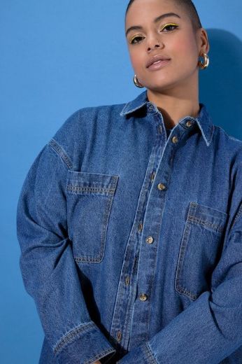 Moda za polnejše Košilja traper šireg kroja plus velikost, xxl, Ulla Popken in Johann Popken (JP1880)