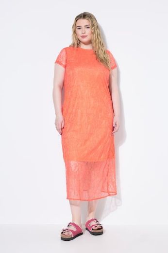 Moda za polnejše Haljina maxi kratkih rukava s čipkastim detaljima plus velikost, xxl, Ulla Popken in Johann Popken (JP1880)