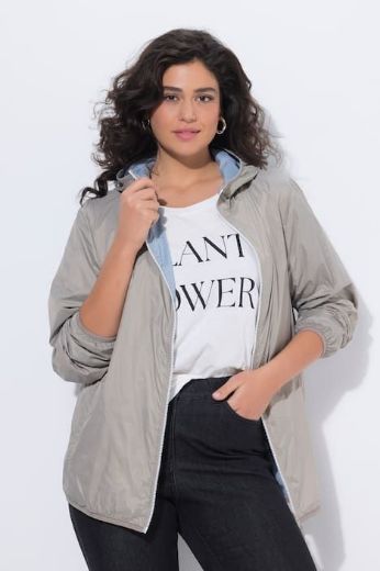 Moda za polnejše Jakna dvostrana s kapuljačom plus velikost, xxl, Ulla Popken in Johann Popken (JP1880)