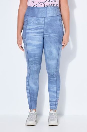 Moda za polnejše Hlače dugih nogavica elastičnog struka traper uzorak plus velikost, xxl, Ulla Popken in Johann Popken (JP1880)