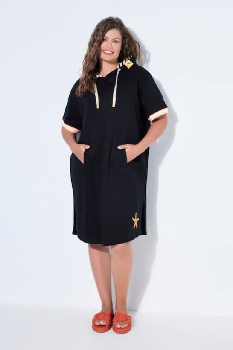 Moda za polnejše Haljina 1/2 rukavi s kapuljačom plus velikost, xxl, Ulla Popken in Johann Popken (JP1880)